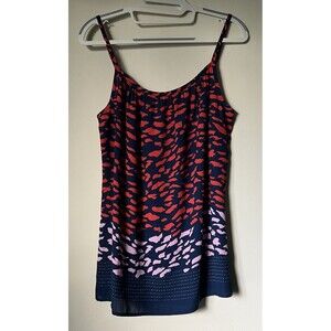 CAbi Blouse Women's S Multi Spotted Sleeveless Tank Adjustable Straps Office
